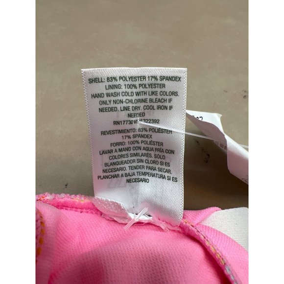 Women's Scoop Bralette Bikini Top Wild Fable Orange Floral Print Large - Picture 6 of 8